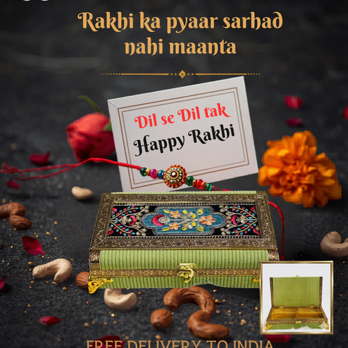 Rakhi Gift Set — Premium Box, Rakhi & Message Card